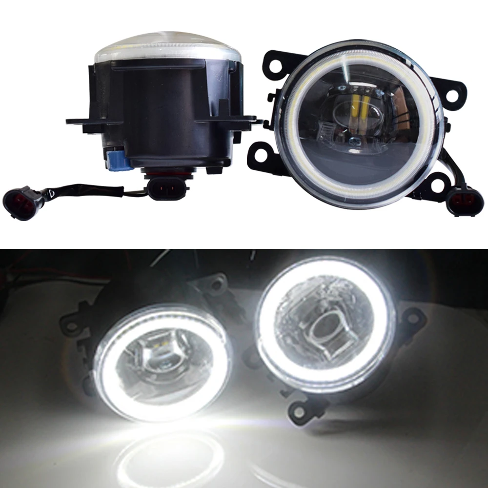 

Front Bumper Halogen Fog Lights For Peugeot 307 CC 3B Convertible 2003-2007 High Brightness Angel Eyes LED Fog Lamps