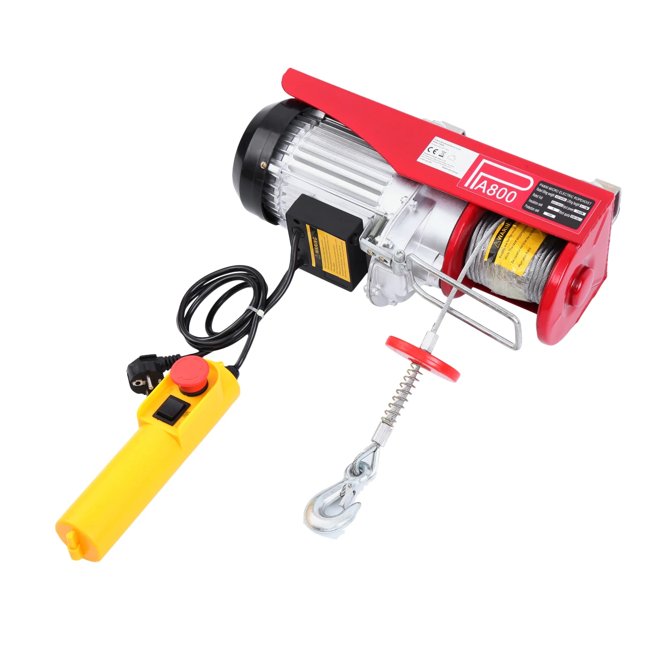 800KG Electric Hoist Winch Lifting Engine Crane Brackets Remote Control Scaffold