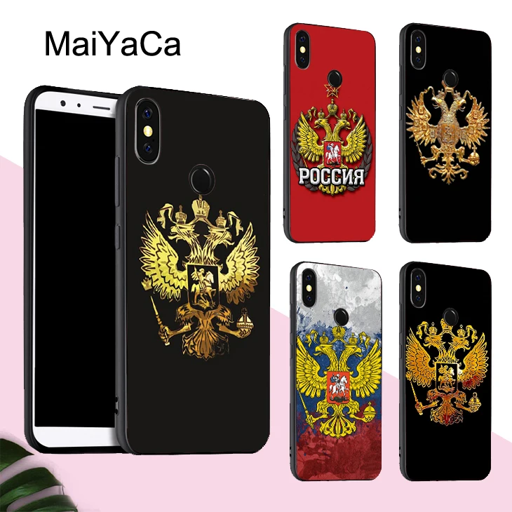Чехол MaiYaCa с российским гербом и флагом для POCO X3 F2 Pro чехол Redmi Note 8 8T 7 9 9S 9A 9C Mi 10 Lite A3 |