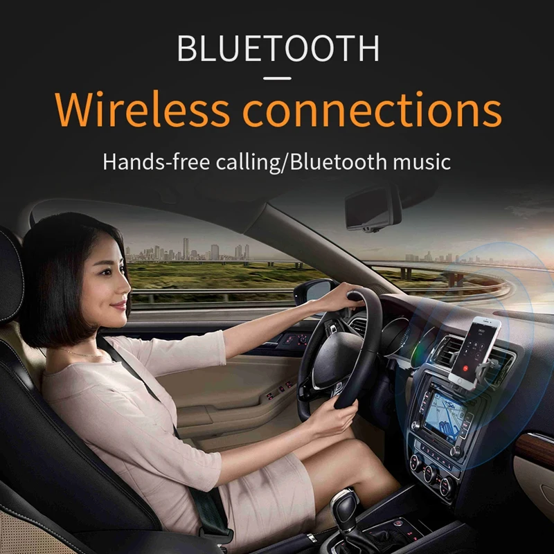 Автомобильный MP3 Bluetooth Hands-Free вызов плеер карта FM радио с зарядкой