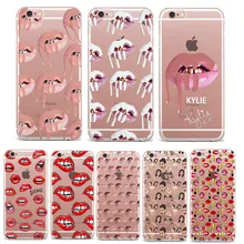 Чехол для телефона s сексуальная девушка Кайли Дженнер Губы Поцелуй прозрачный силиконовый мягкий ТПУ чехол для Apple iPhone X 5 5S SE 6 6s 6 7 8 Plus Coque