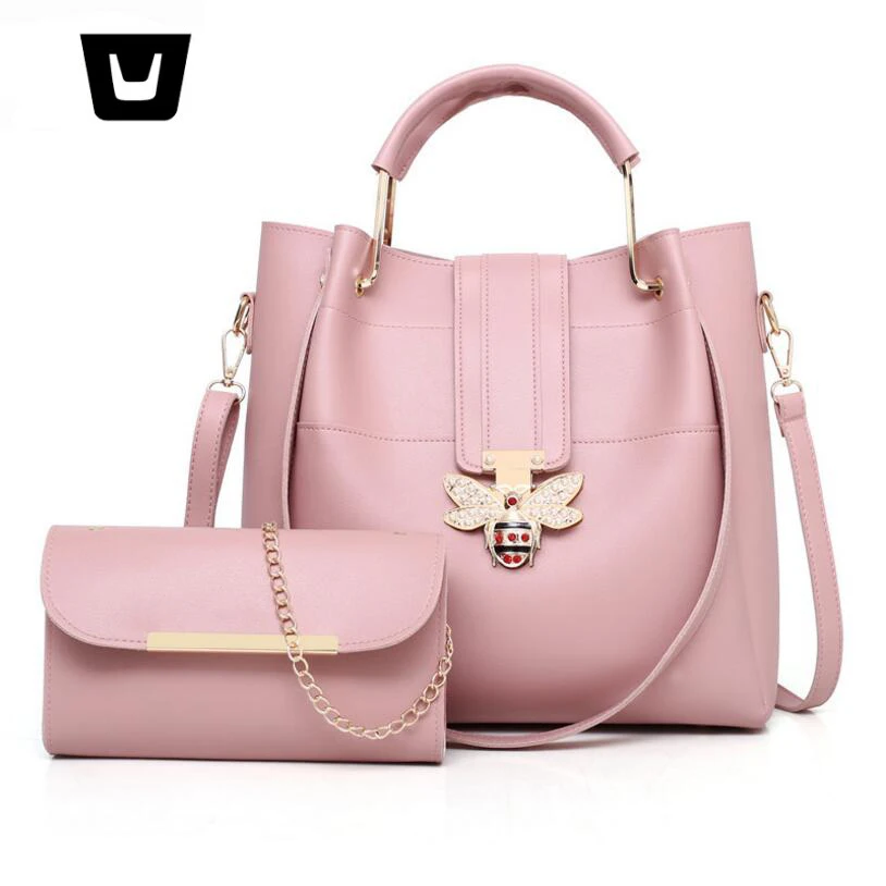 

New Women handbag Europe and the United States fashion bees buckle bag 2 sets Composite Bag Lady's shoulder bags DX18043001