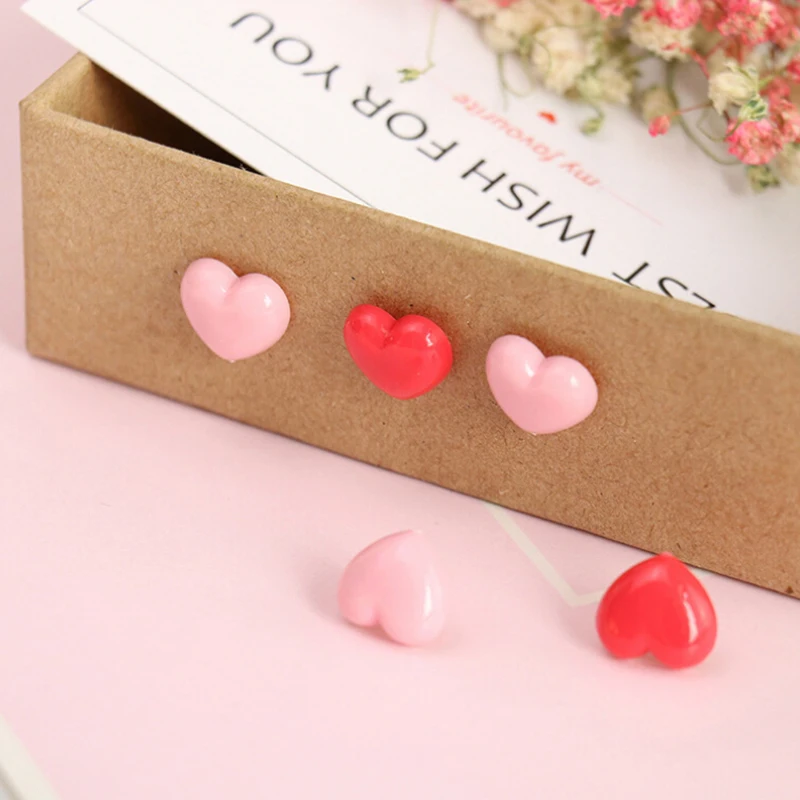 50 шт./компл. креативные романтические в форме сердца pushpin милые розовые нажимные булавки thumtack офисные школьные аксессуары