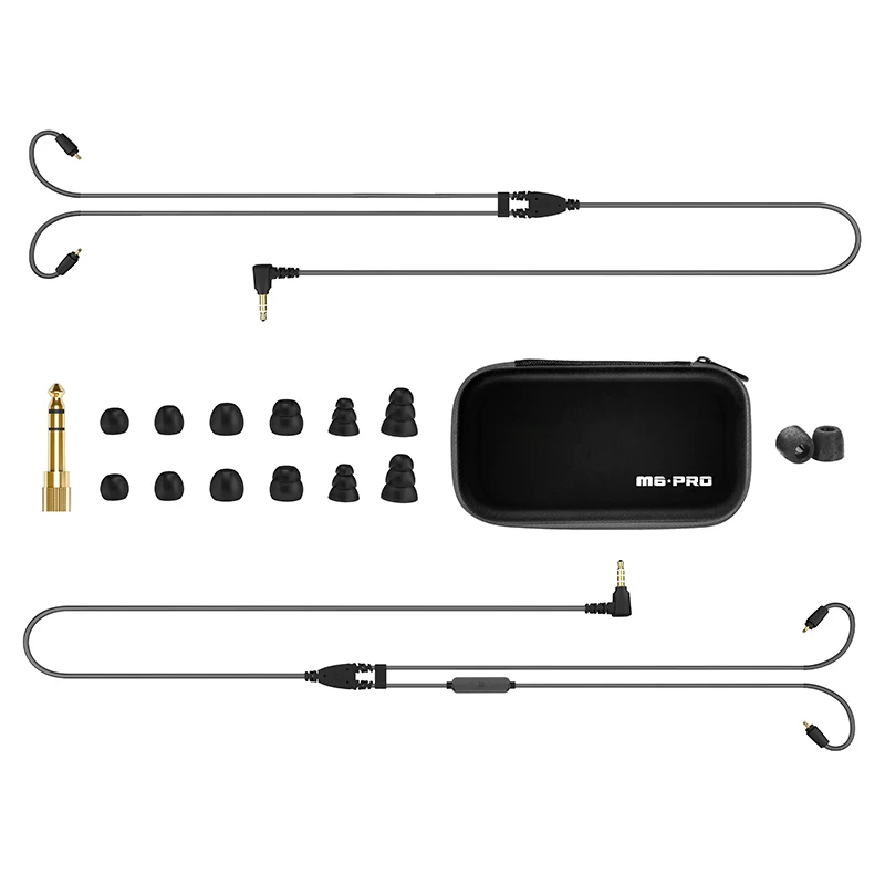 MEE Audio M6 PRO 2nd Noise Canceling 3.5mm HiFi In-Ear Monitors Earphones with Detachable Cables Wired Free Shipping