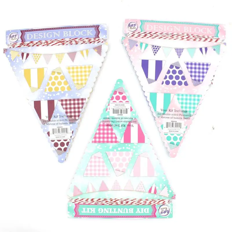 

KSCRAFT 24 Double-sided Pennants for Birthday Party Decoration Supplies Home Decoration