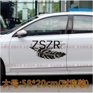Wholesale 3D Feather /Cat Footprint /Flower Creative Car Stickers Z2CA269