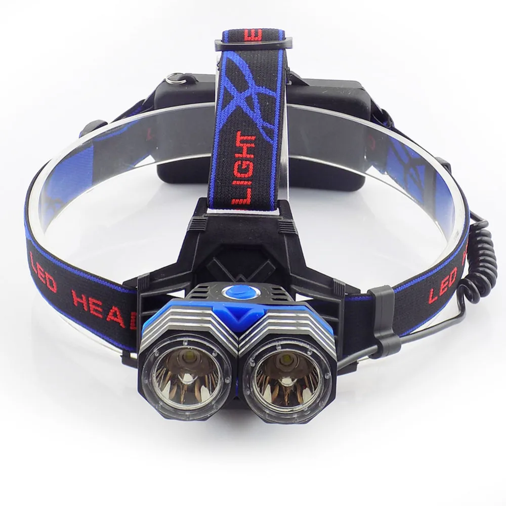 

Ultra bright headlamp T6 2 led headlight usb port AA or 18650 battery head light lamp torch for outdoor fishing hunting
