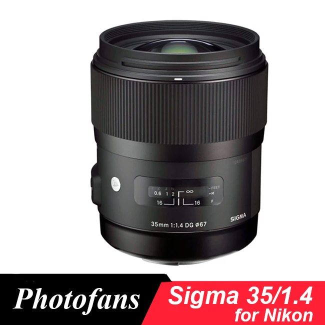 Художественный Объектив Sigma 35/1. 4 для Nikon 35 мм f/1,4 DG HSM художественный объектив для Nikon D7100 D7200 D500 D610 D700 D750 D800 D810 Df D4 D5