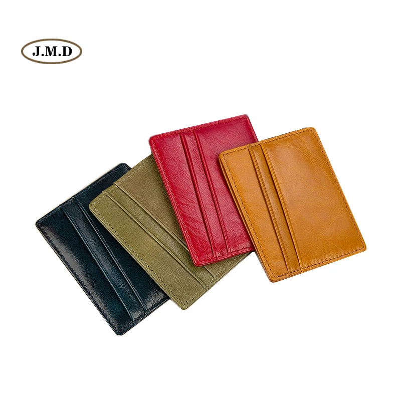

New Arrivals Colorful Genuine Leather Fashion Style Mens Women Card Holder Money Holder ID Holder Coin Pocket R-8101