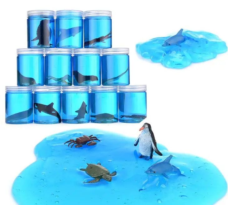 

1Pcs Animal Crystal Slime Toy For Children Adult Dinosaur Snot Mud Shak Modeling Clay Sea Animal Jelly Clay Plasticine Kids Gift
