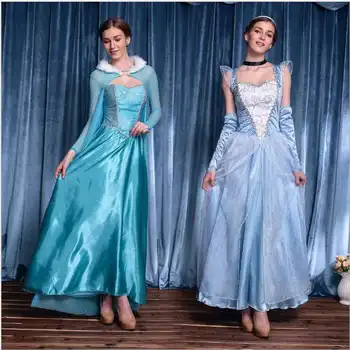 

Halloween Cosplay Costumes Cinderella Role Playing Snow White Cosplay Clothing Masquerade Party Dress