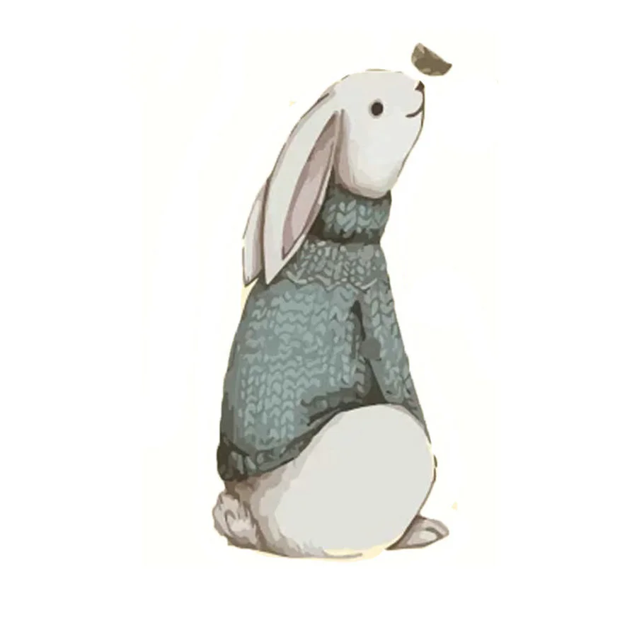 

Iron On Patches 21*10cm Personalized Rabbit Heat Transfer Ironing Stickers DIY Accessory East Print On Clothing