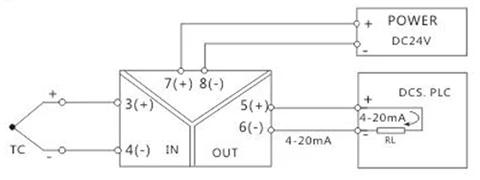 Thermocouple-signal-converter-wiring