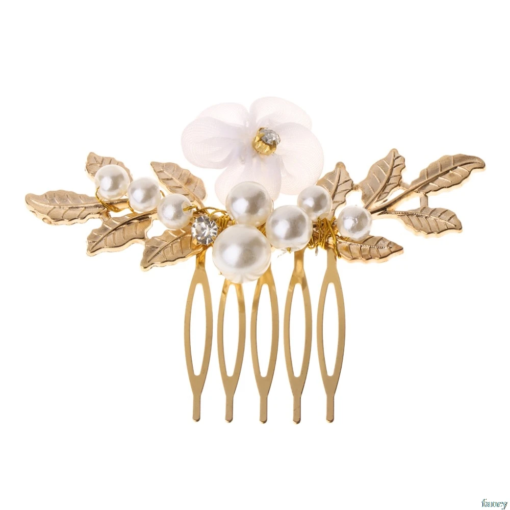 

Gold Leaf Hair Comb Headwear Pins Luxury Wedding Headpiece Vintage Bridal Hair Piece Accessories Handmade
