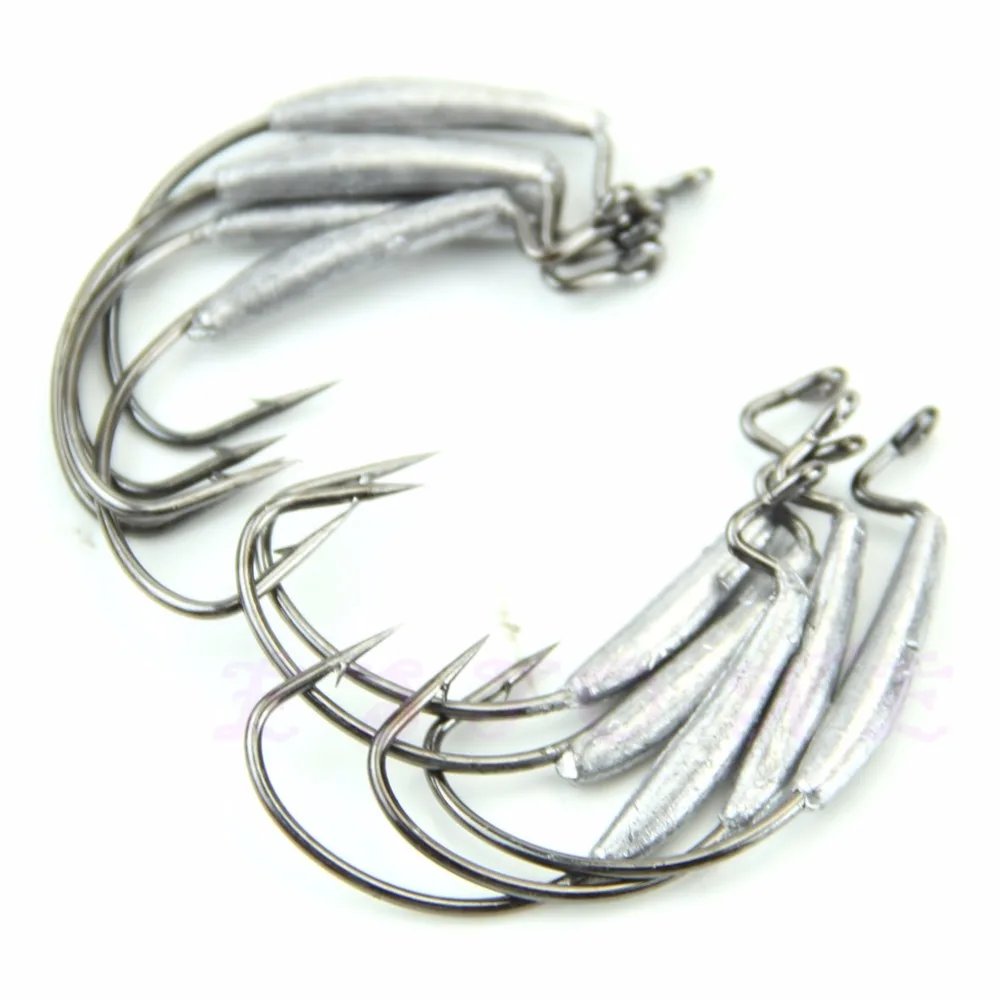 10pcs Tungsten Steel Fish Hooks Crank Lead Hook Sharp Hot Fishhookin