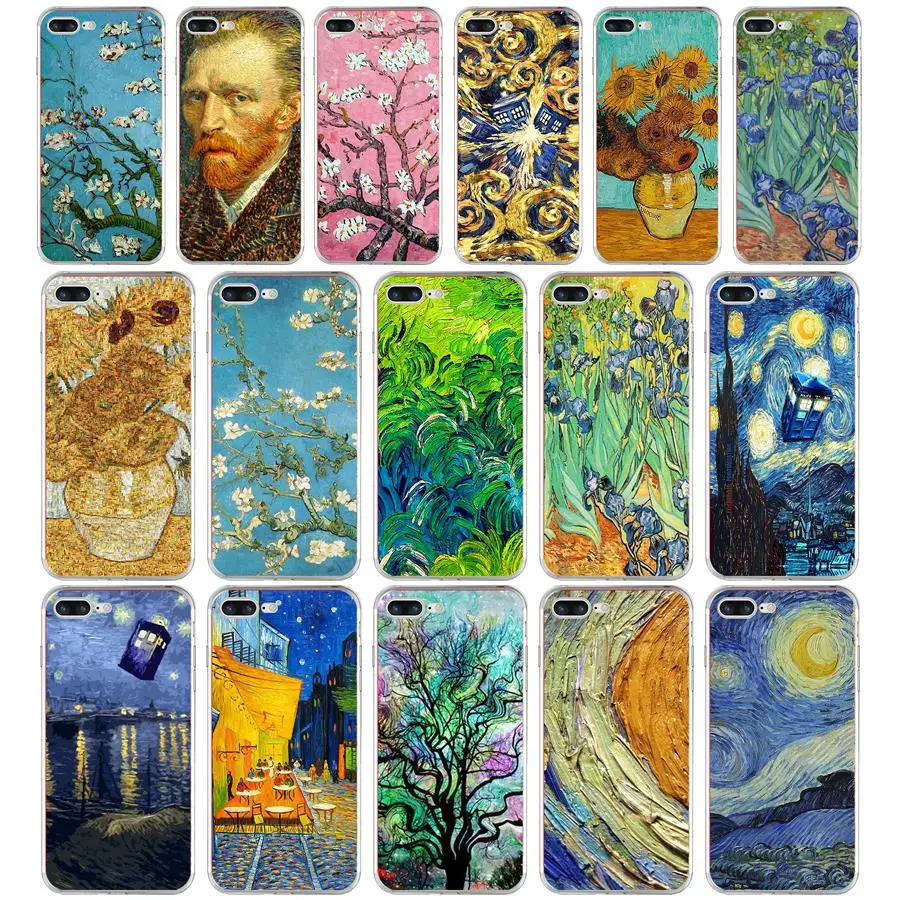 

81G Van gogh painting For Cases iPhone 6 7 8 plus Case Soft TPU Silicone Cover For Apple iPhone 6s 7 8 plus Case