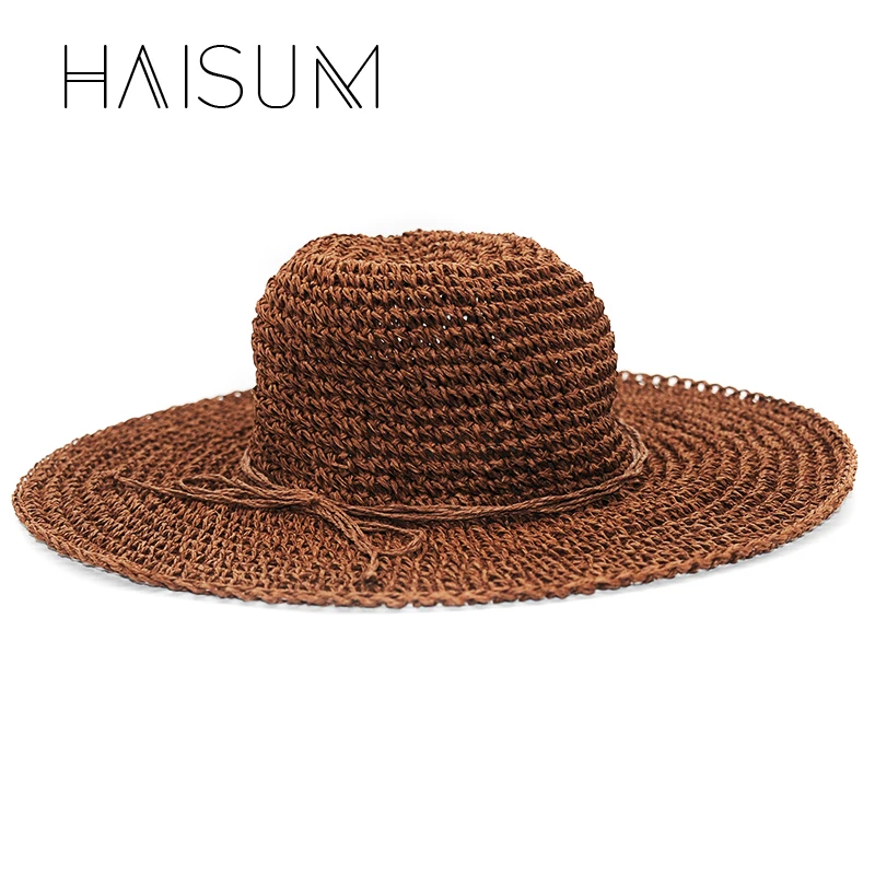 Sombrero Cappelli Chapeau Haisum хит продаж летняя соломенная шляпа с большими полями для