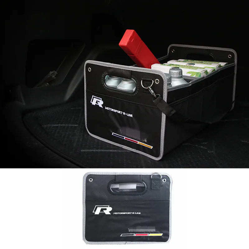 

1X For VW Touareg Caddy Tiguan Polo Golf 3 4 5 6 7 UP Jetta MK4 MK5 MK6 MK7 R Interior Car Accessories Trunk Box Stowing Tidying