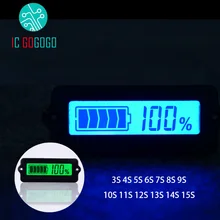 3S 4S 5S 6S 7S 8S 10S 12S 13S 15S синий LY6W литий-ионный LiPo индикатор емкости батареи ЖК-дисплей тестер оставшегося детектора