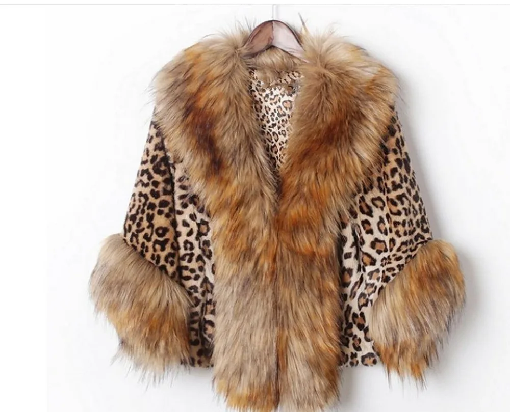 Женская куртка из искусственного кроличьего меха, мужской меховой воротник размера плюс, леопардовая шуба, повседневная женская зимняя осенняя куртка Casaco De Pele C36