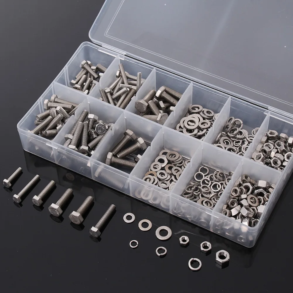 Brand New High Quality 475pcs Metric Washers Nuts and Bolts Kit Hard