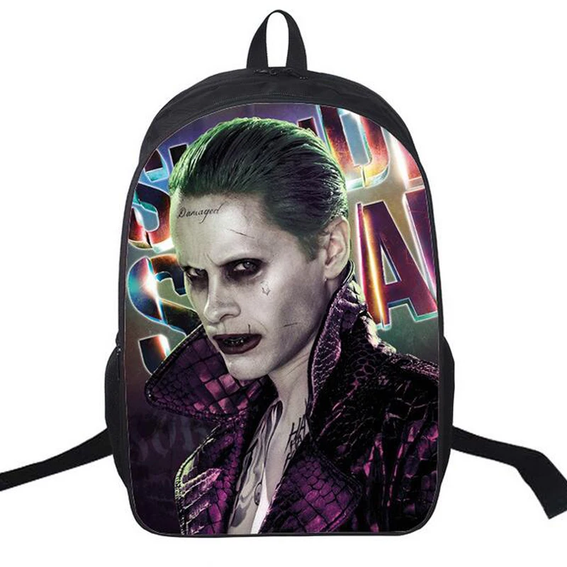Anime Movie Designer Nylon Backpack Suicide Squad The Joker Backpack For Teenager Student School