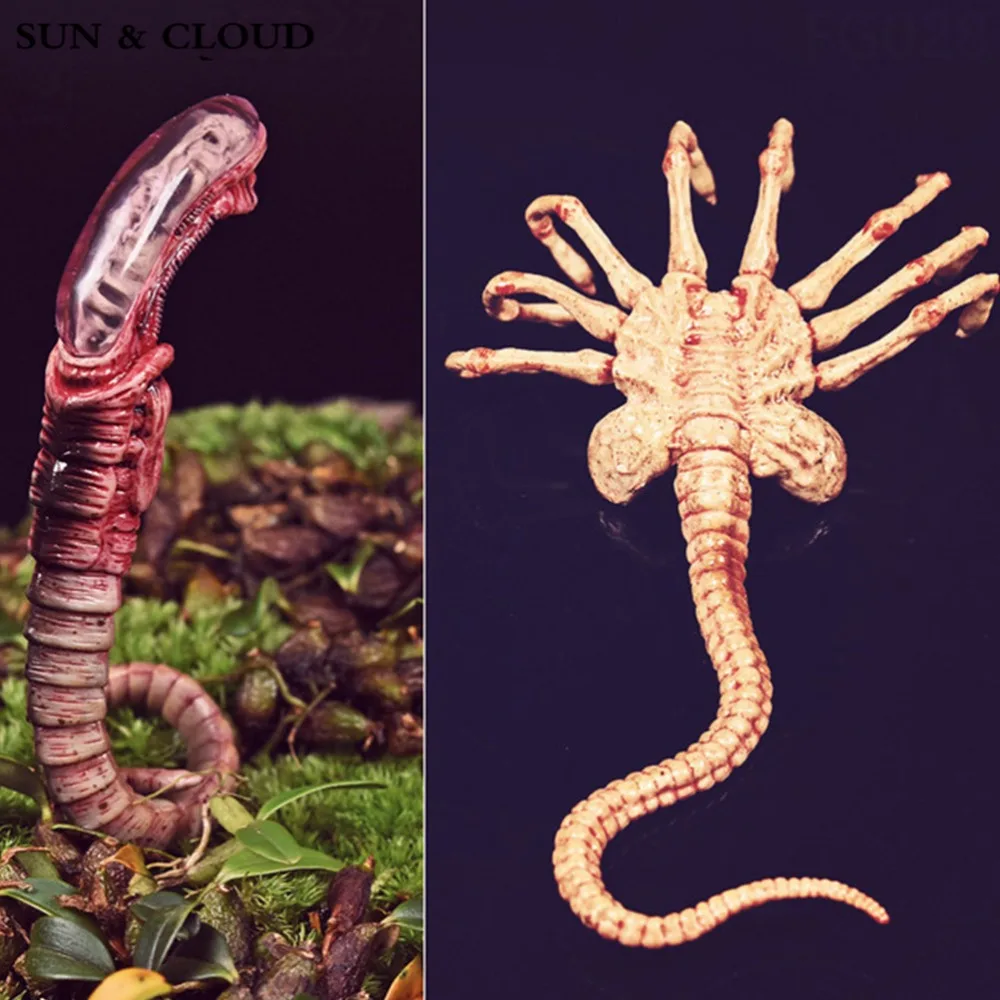 SUN & CLOUD 1/6 Scale Alien Predator Chestburster Facehugger Model 12