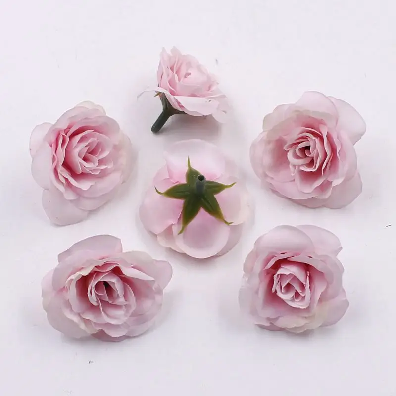 

100PCS Flower Head Silk Rose DIY Scrapbooking Decorative Flower Heads For Home Garden Wedding Birthday Party Decoration Supplies