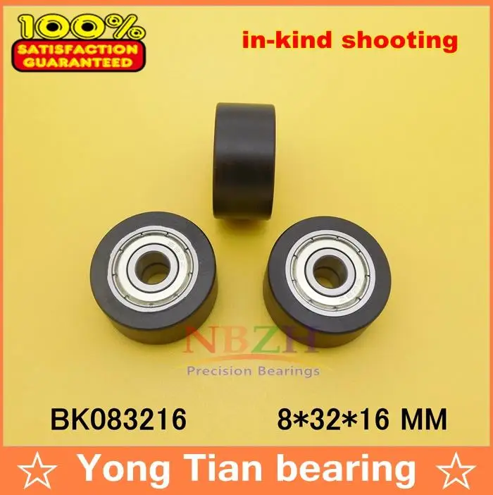 10 pcs /lot 628ZZ plastic covered plastic idler pulley nylon wheel mute