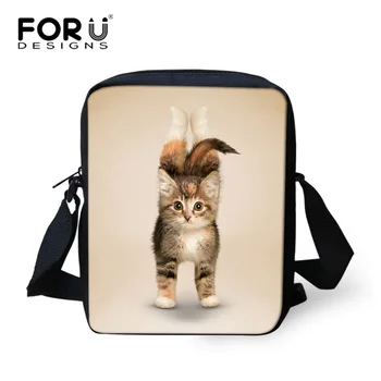 

FORUDESIGNS Cute Printing Animal Cat Travel Messenger Bag for Women Mini Ladies Crossbody Bag Teen Girls Kids Shoulder Bag