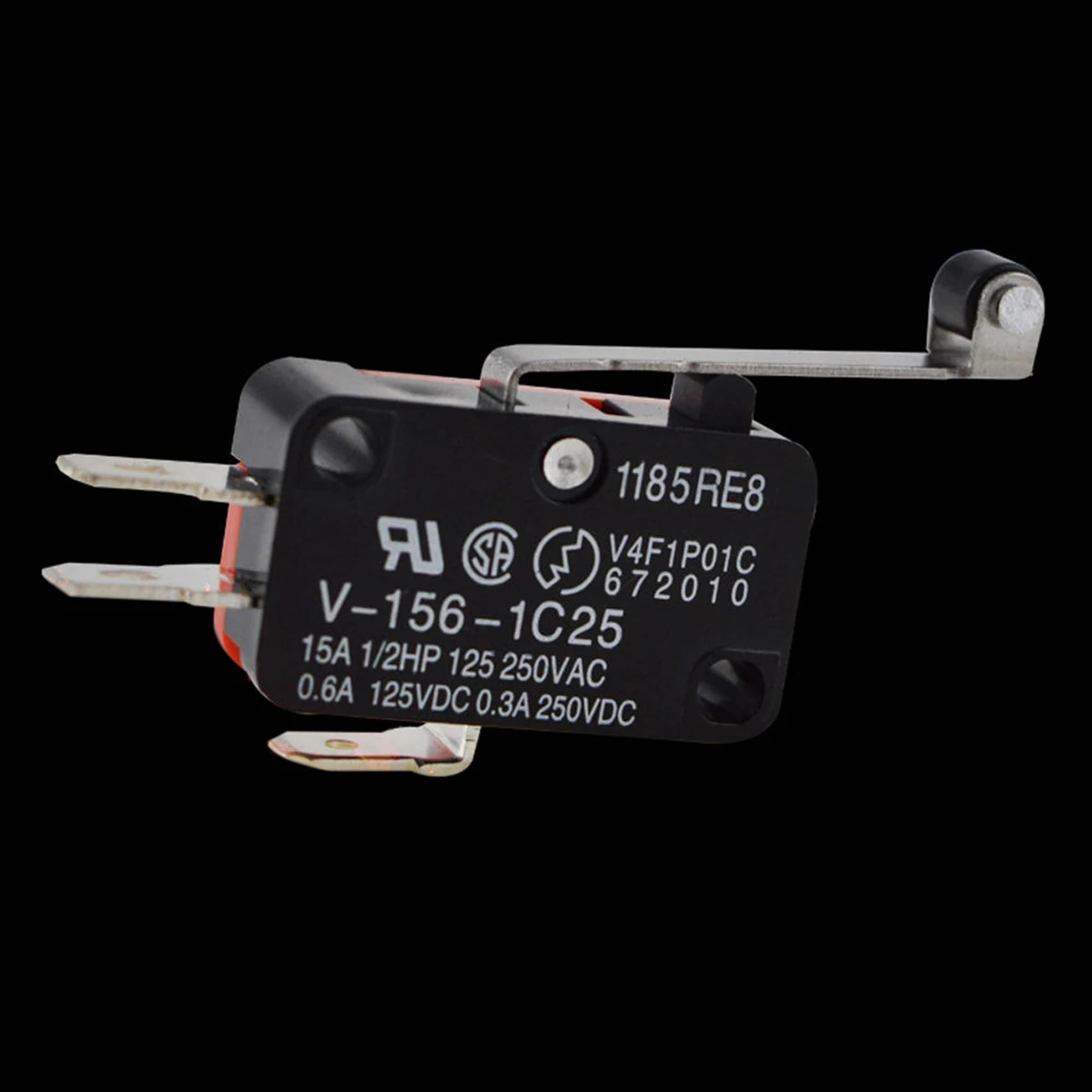 10pcs Durable Micro Limit Switch V-156-1C25 Long Hinge Roller Momentary SPDT Snap Action