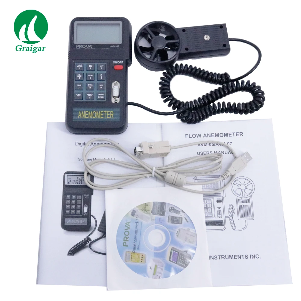 AVM 07 цифровой фотометр с высокой точностью 0 ~ 45 м/с|Приборы для измерения скорости|