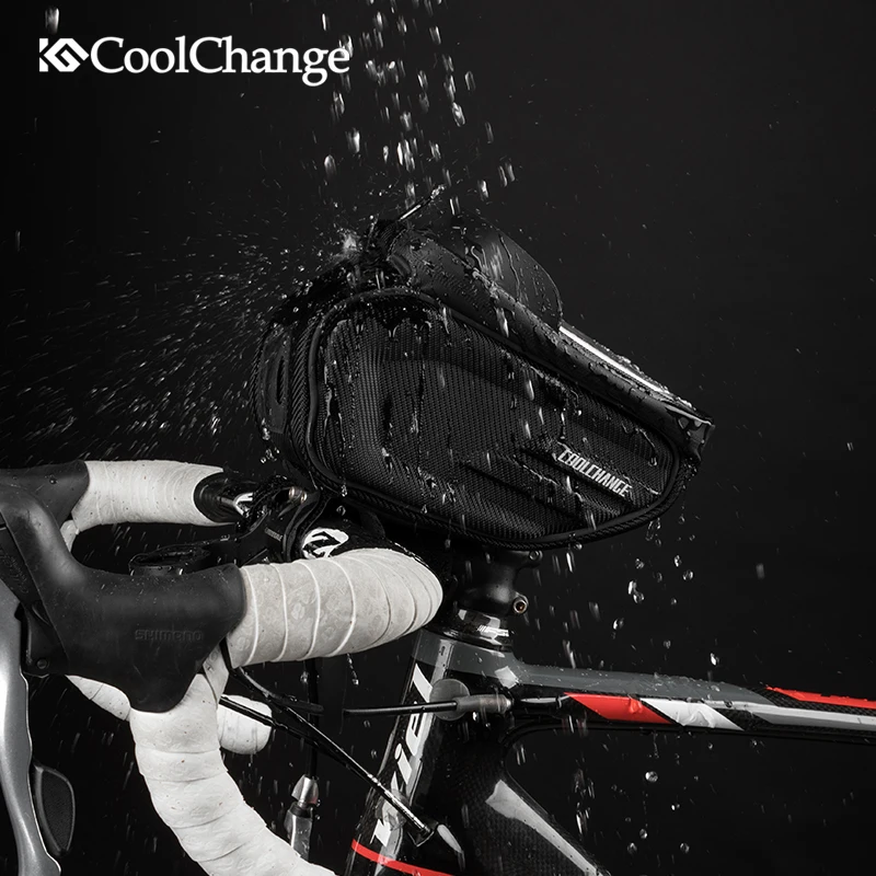 CoolChange Bicycle Bag Waterproof Touch Screen Cycling Handlebar Bag Reflective Top Tube Frame Phone Bag MTB Bike Accessories CoolChange Bicycle Bag Waterproof Touch Screen Cycling Handlebar Bag Reflective Top Tube Frame Phone Bag MTB Bike Accessories