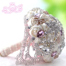 Сексуальный настоящий свадебный букет хрустальные бусины Сексуальное реальное изображение подвенечное букет Новое поступление Модный свадебный цветок