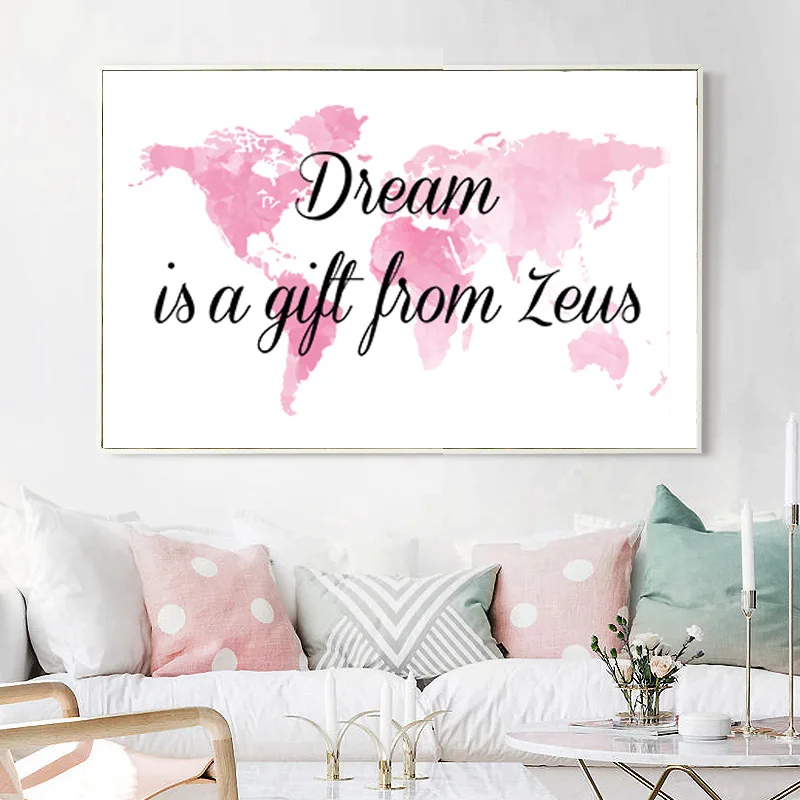 

Wall Art Posters Nordic abstract world map Wall Pictures Decoration Print Modern Prints Canvas Painting For Living Room zs636