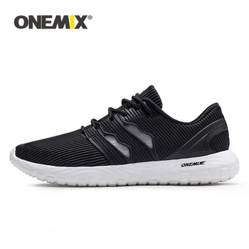 

ONEMIX Men Running Shoes Breathable Mesh Trekking Shoes Flexible Durable EVA Outsole Sneakers For Outdoor Jogging Travel Shoes