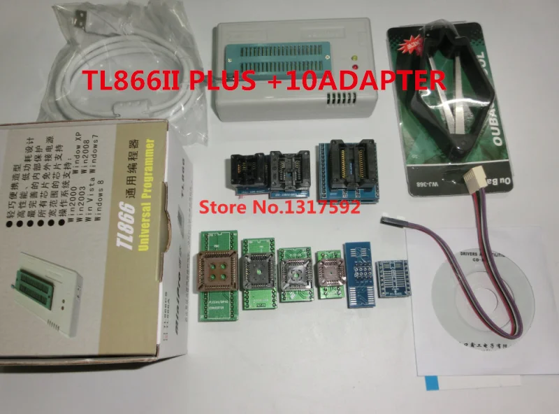 100% оригинальный новейший XGecu minipro TL866A/TL866II Plus USB программатор + 10 элементов IC