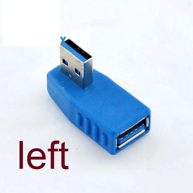 10 قطعة usb3.0 وذكر إلى أنثى تمديد كابل 90 درجة يسار زاوية قابس مهايئ