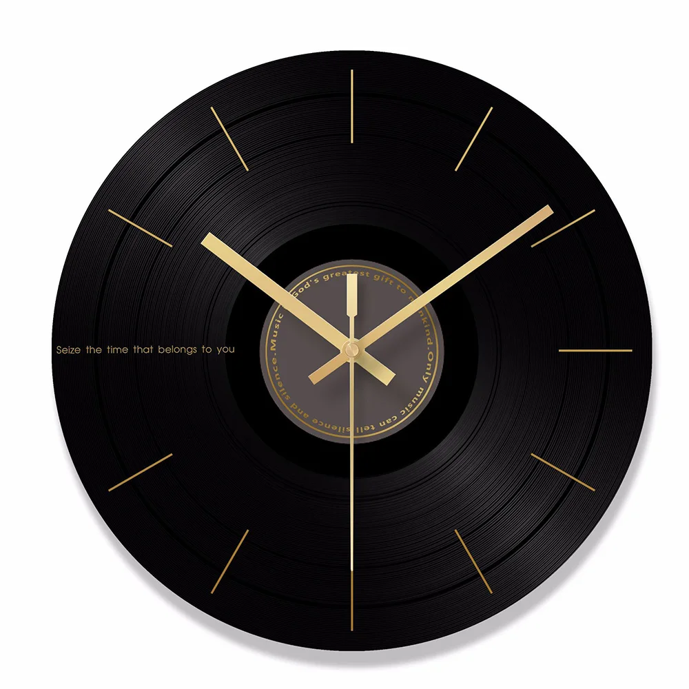 1 шт. стеклянная Запись CD настенные часы современный дизайн настенные часы для украшения дома музыкальные дизайнерские часы
