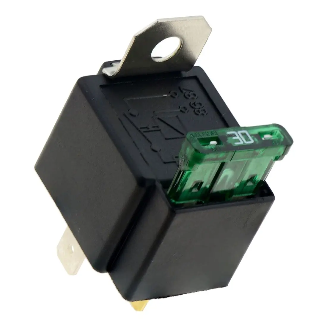 12V automotive on//off fused relais 30A 4-Pin avec support socket