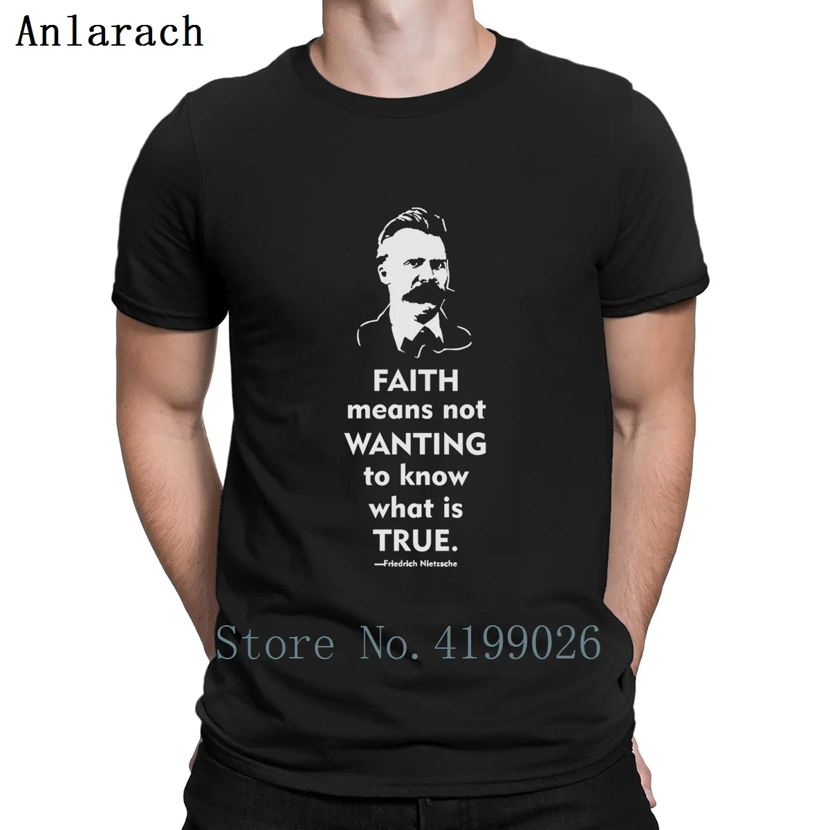 

Friedrich Nietzsche Faith T Shirt Tee Top Spring Autumn Designs Free Shipping Hip Hop Fun Kawaii Round Neck Phylosophys Tee