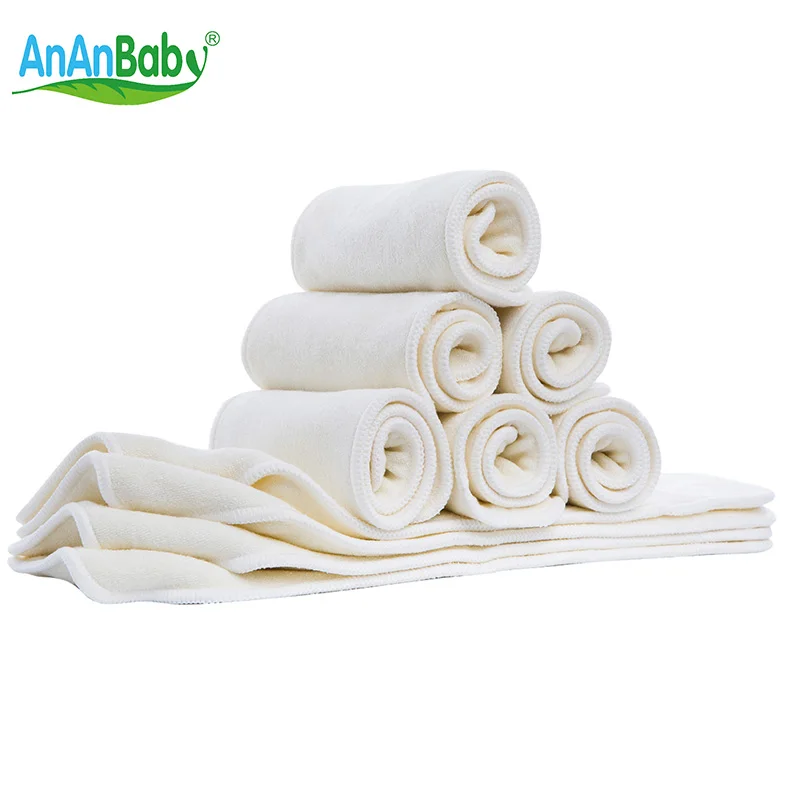 

Ananbaby Baby Reusable Bamboo Nappies Super Absorbent Bamboo Cloth Diaper Inserts Diaper Liners Breathable Diaper 1pcs HA026