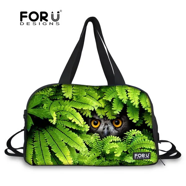 C002T4 Forudesigns/модные большой Ёмкость Для женщин Дорожные сумки 3D животное кошка Чемодан сумка одно плечо женский хлопок путешествия вещевой мешок - Цвет: C002T4
