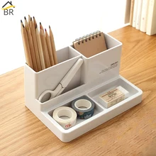 BR Plastic High-grade Multifunctional Desk Stationery Organizer Storage Box Pen Pencil Box Office Supplies Holder Case Organizer BR Plastic High-grade Multifunctional Desk Stationery Organizer Storage Box Pen Pencil Box Office Supplies Holder Case Organizer