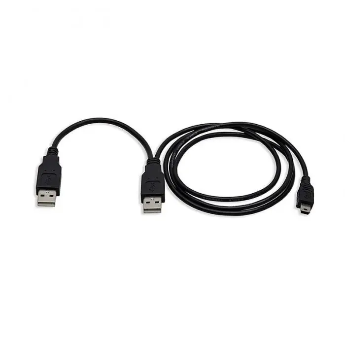 Двойной USB 2,0 Тип к USB Mini 5-контактный Тип B x1 Y для передачи данных кабель для Мощность кабель HJ55