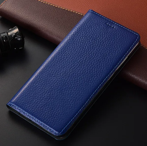 TZ03 Genuine leather wallet phone bag for Asus Zenfone Max Pro M1 ZB602KL phone case for Zenfone Max Pro M1 ZB602KL wallet case - Цвет: Blue