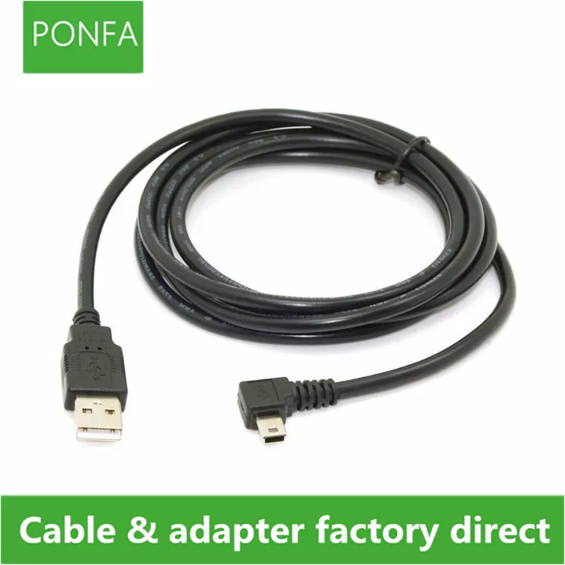 

Mini USB B Type 5pin Male Left Angled 90 Degree to USB 2.0 Male Data Cable 50cm 180cm USB mini-b Angle Cable 0.5m 1.8m 6ft