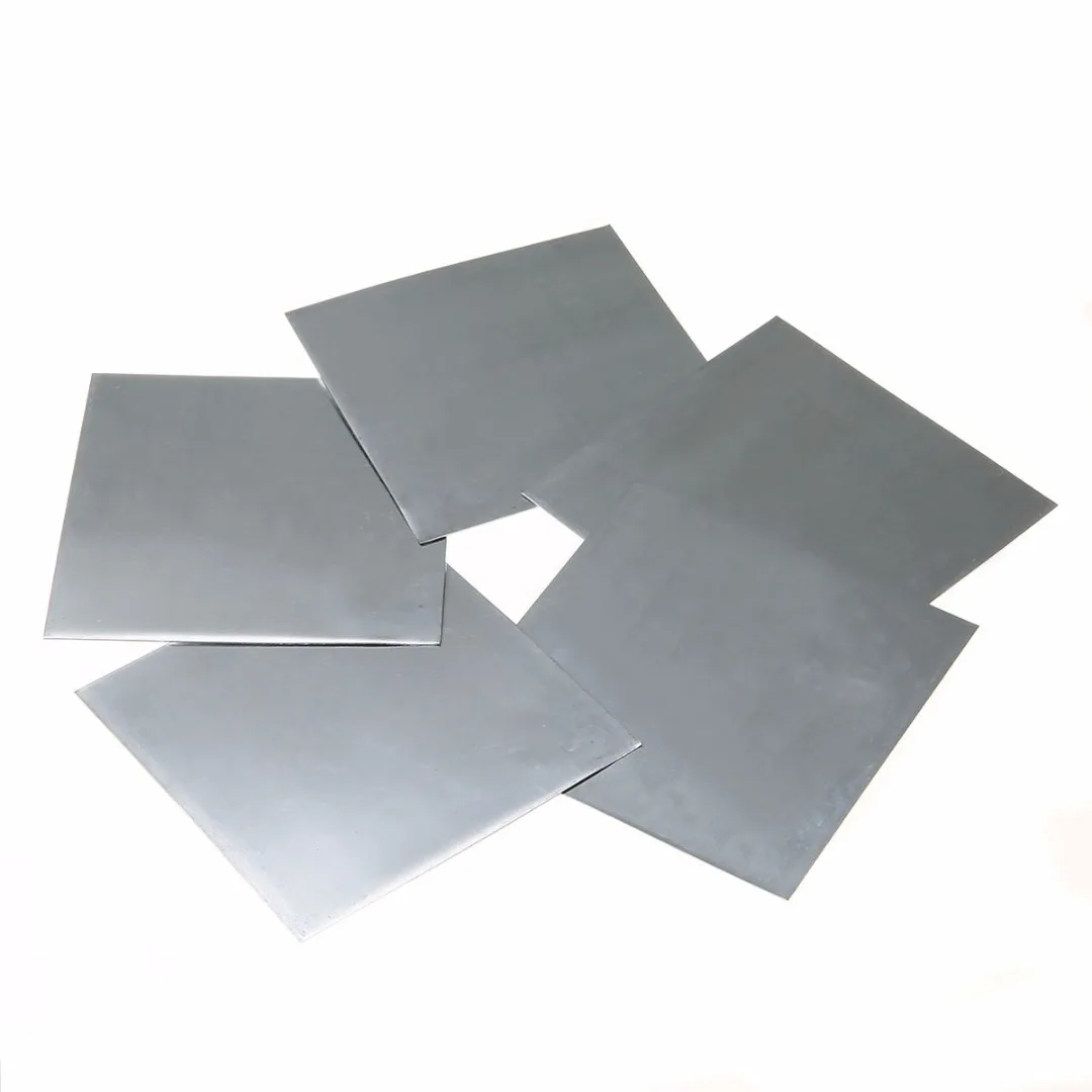 5pcs High Purity 99.9% Pure Zinc Sheet Plate bluish-white Zinc Plate  for Science Lab 140x140x0.2mm Melting Point 419.5 degree