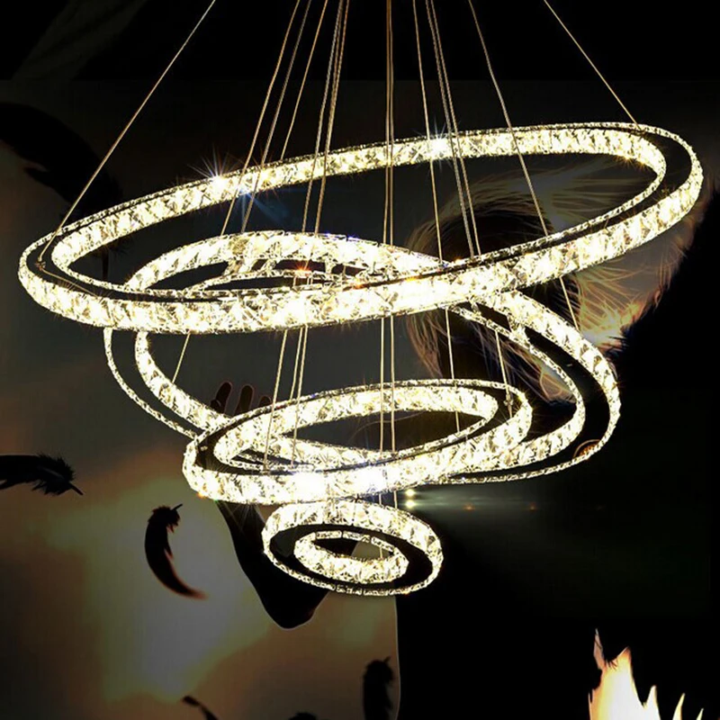 K9 Crystal Modern LED Pendant Lights Kitchen Lighting Pendants Round