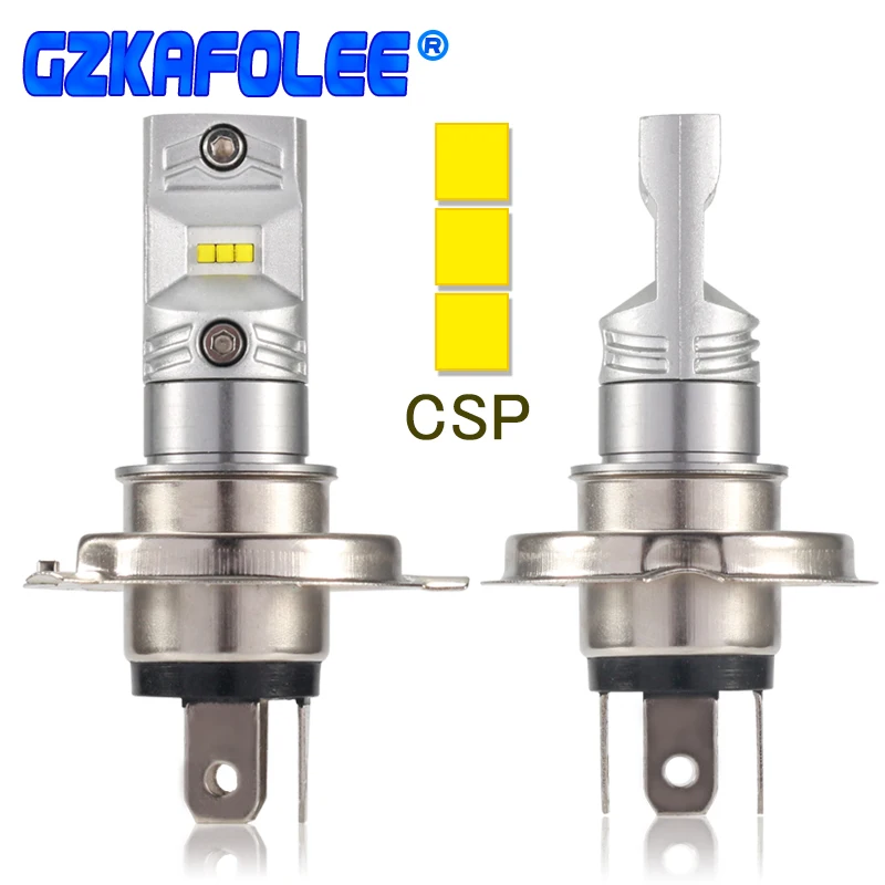 

gzkafolee Motorcycle Headlight Bulbs h4 led Car Fog lamp LED H4 Hi/Lo 10W 1800LM CSP Y19 Seoul Semiconductor 9003 hb2 12342